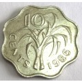 1986 Swaziland 10 Cents