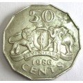 1986 Swaziland 50 Cents
