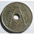 1921 Belgium 25 Centimes