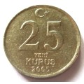 2005 Turkey 25 Kurus