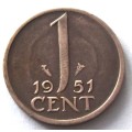 1951 Netherlands 1 Cent