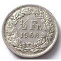 1968 Helvetia Switzerland Half Franc