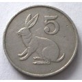 1982 Zimbabwe 5 Cents