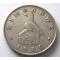 1980 Zimbabwe 20 Cents