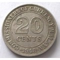 1948 Malaya 20 Cents