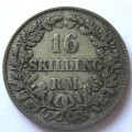 1857 Denmark 16 Skilling Rigsmont