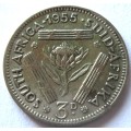 1955 Union of South Africa 3 Pence