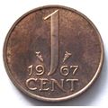 1967 Netherlands 1 Cent