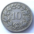 1880 Switzerland 10 Rappen