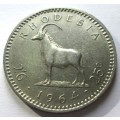 1964 Rhodesia 25 Cents