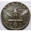 1938 Italy 5 Centesimi
