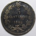 1862 Italy 5 Centesimi