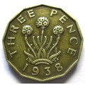 1938 Great Britain 3 Pence