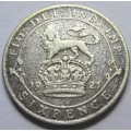 1921 Great Britain 6 Pence