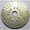 1936 Southern Rhodesia 1 Penny
