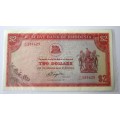 1979 Rhodesia Banknote Two Dollars Serial Nr L166 289629