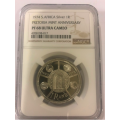 *** 2nd Finest Grade *** 1974 Silver R1 - Pretoria Mint Anniversary - NGC Graded PF68 Ultra Cameo