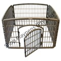 Grey pet playpen with gate®