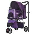 Purple 3-Wheel Pet Stroller
