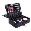 Hot Pink & Black Makeup Brushes Cosmetic Organizer Bag