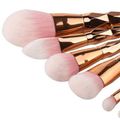 7 PIECE MAKEUP BRUSHES SET | ROSE GOLD COLOUR HANDLES WITH PINK BRISTLES