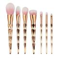 7 PIECE MAKEUP BRUSHES SET | ROSE GOLD COLOUR HANDLES WITH PINK BRISTLES