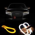 2X 60CM SWITCHBACK HEADLIGHT LED STRIP DRL DAYTIME LIGHT FOR AUDI-STYLE TUBE-CLEAR CRYSTAL NEW  VERS