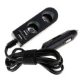 DC 12V 3.1A DUAL USB CIGARETTE EXTENDED CAR CHARGER ¿ BLACK