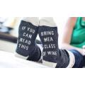 BRING ME WINE FUNNY COTTON SOCKS UNISEX | ONE SIZE FITS ALL-FOR MEN AND WOMEN