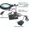 HELPING HAND LED ILLUMINATION AUXILIARY CLIP MAGNIFIER WITH SOLDERING STAND