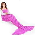 PLEATED MERMAID TAIL BLANKET (ADULT/TEEN SIZE) BLUE, GREEN & PINK COLOURS