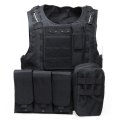 SILVER KNIGHT TACTICAL VEST WITH MAGAZINE POUCH , UTILITY BAG , RELEASABLE ARMOR CARRIER VEST