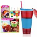 SNACKEEZ TRAVEL CUP SNACK DRINK IN ONE CONTAINER LID STRAW KIDS SNACK BOTTLE