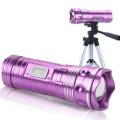 ZOOM BLUE & WHITE LIGHT SOURCE CREE Q5 LED NIGHT FISHING LAMP POWER DISPLAY & TRIPOD RECHARGEABLE