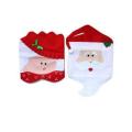 MR AND MRS CLAUS CHRISTMAS CHAIR SEAT COVER DÉCOR -2 PIECES
