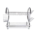 KITCHEN TWO-TIER STAINLESS STEEL DISH RACK