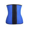 Blue Sport Latex Rubber Steel Boned Waist Trainer Cincher Underbust Corset