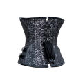 Magnificient Steel Boned Steampunk Corset with Back Lace-up, Studded Cups