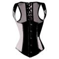 Classy Gothic Leatherette Corset with Back Lace-up