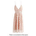 Deep V padded backless white lace dress Lined summer dress women sundress Sexy hollow out party dres