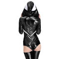 Sexy Black & White Spider Jumpsuit Adult Halloween Costume