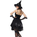 Black Magic Moment Evil Elf Carnival Fancy Corset Dress Sexy Halloween Costume