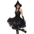 Black Magic Moment Evil Elf Carnival Fancy Corset Dress Sexy Halloween Costume