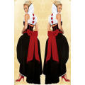 Flirtatious Queen Stylish Look Gorgeously Styled Black White Red Patterned Sequence