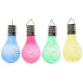 Solar Powered 4 Bulb LED Lights - Multi Colour