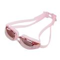 YUKE Anti-Fog UV Protect Swimming Goggles With Swim Cap - Pink (SPH -2.5)