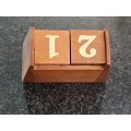 Vintage Wooden Desk Calendar