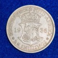South African 1936 Two and a Half Shilling EF RARE Coin
