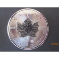 ( LOW START )  CANADIAN MAPLE  1oz .999.9% .PURE SOLID SILVER BULLION.....