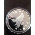 ONE TROY 1oz   SUNSHINE ROUND    IN  999.9%  PURE SOLID SILVER